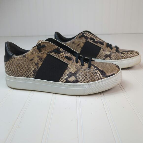 M.Gemi Snake Print Leather Low Top Fashion Sneaker 40 - Picture 5 of 7